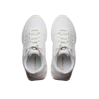 PU Leather Mesh Sneakers - White