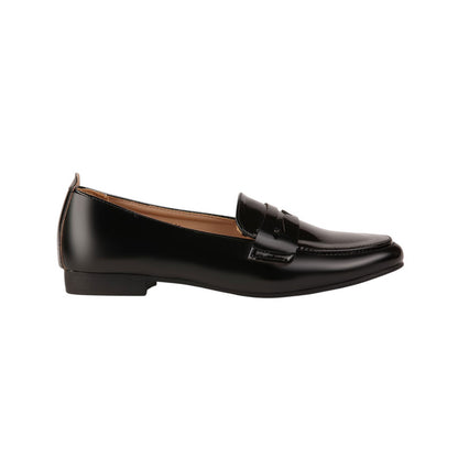 PU Leather Classic Loafers - Black
