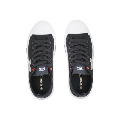 PU Leather Platform Sneakers - Black