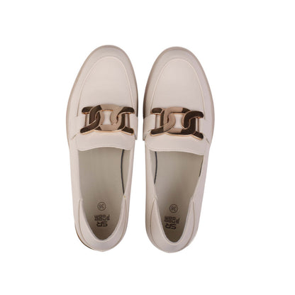Pu Leather Loafers – Beige (SR-3526)