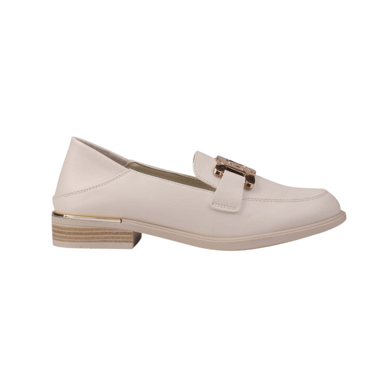 Pu Leather Loafers – Beige (SR-3526)
