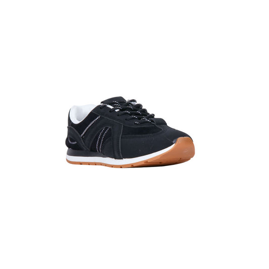 PU Leather Casual Sneakers - Black