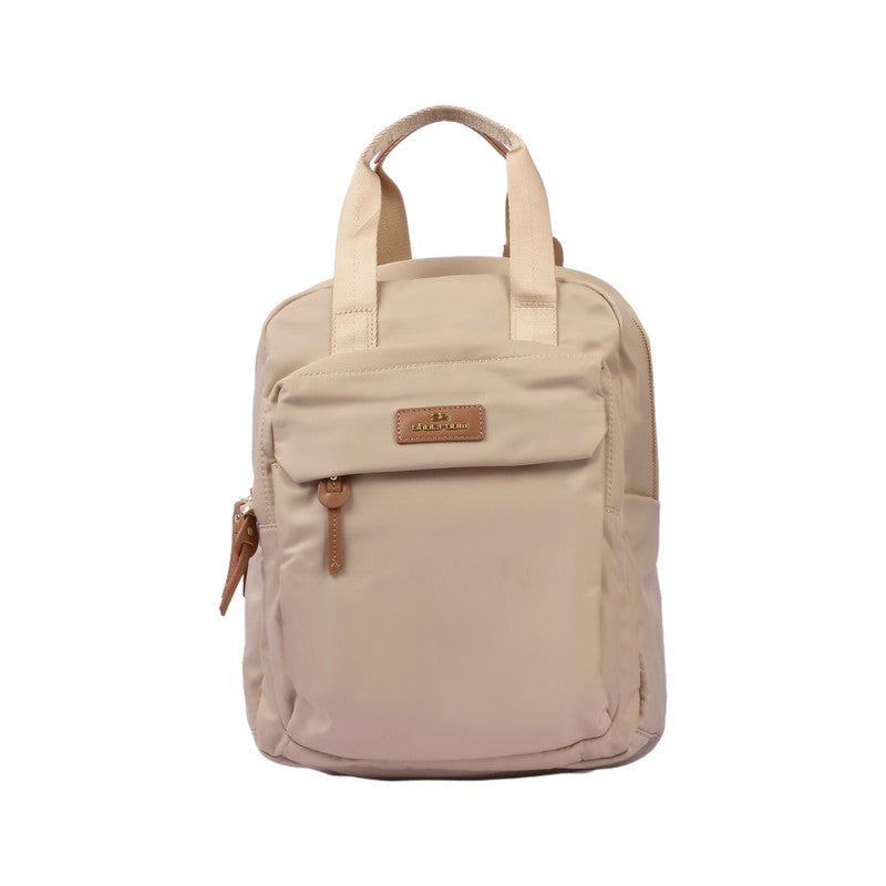 Pu Leather Solid Backpack – Beige (SR-B1570)