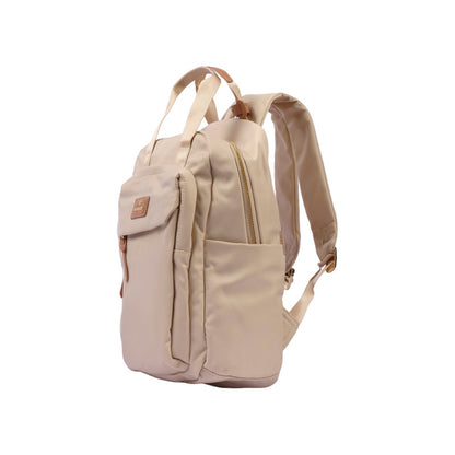 Pu Leather Solid Backpack – Beige (SR-B1570)
