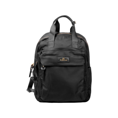 Pu Leather Solid Backpack – Black (SR-B1570)
