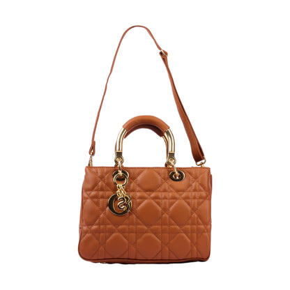 Flocked Leather Hand Bag