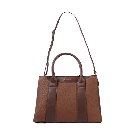 Flocked Leather Hand Bag