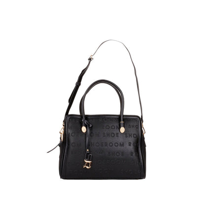 Pu Leather Embossed Top-Handle Bag – Black (SR-B1938)