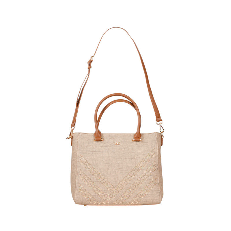 Pu Leather Textured Satchel Bag – Brown (SR-B1945)