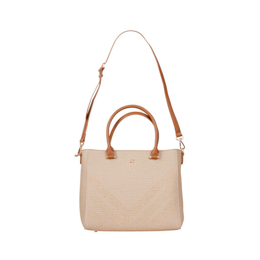 Pu Leather Textured Satchel Bag – Brown (SR-B1945)