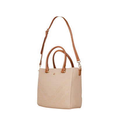 Pu Leather Textured Satchel Bag – Brown (SR-B1945)