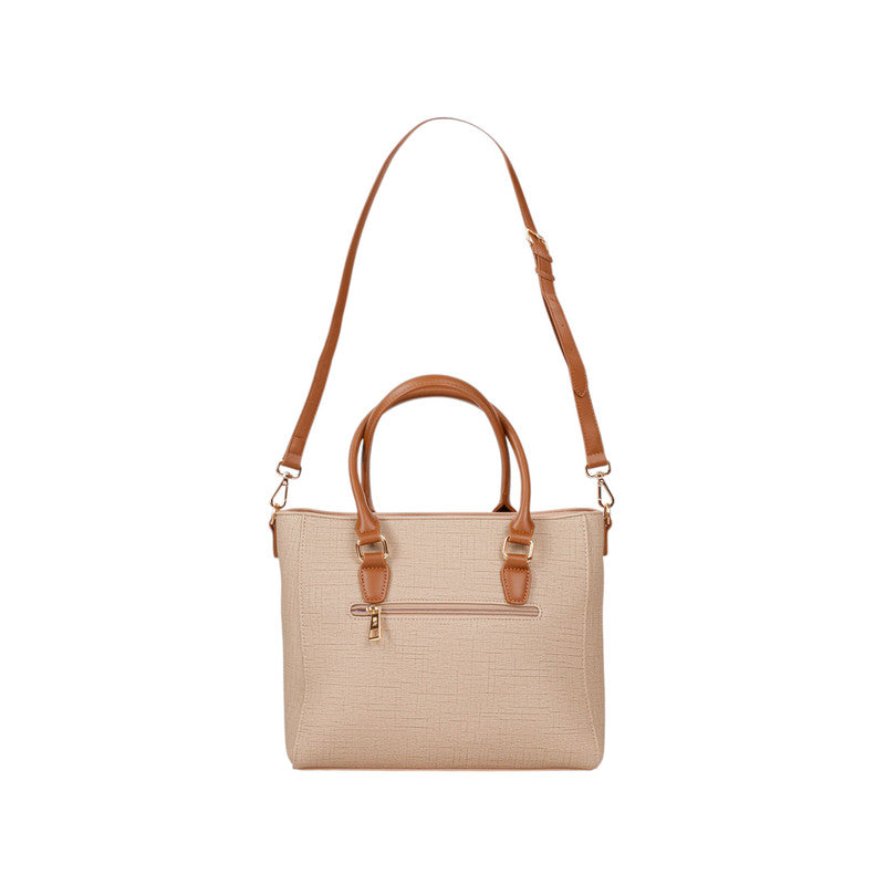 Pu Leather Textured Satchel Bag – Brown (SR-B1945)