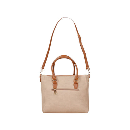 Pu Leather Textured Satchel Bag – Brown (SR-B1945)