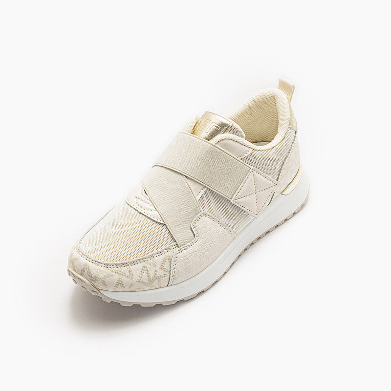Modern Strap Flat Casual Sneakers – Beige (SR-2994)