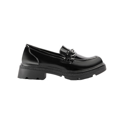 Pu Leather Plain Loafers – Black Patent (SR-3413)