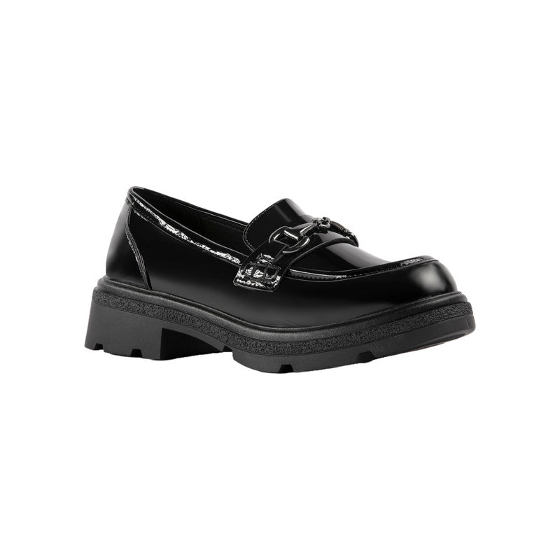 Pu Leather Plain Loafers – Black Patent (SR-3413)