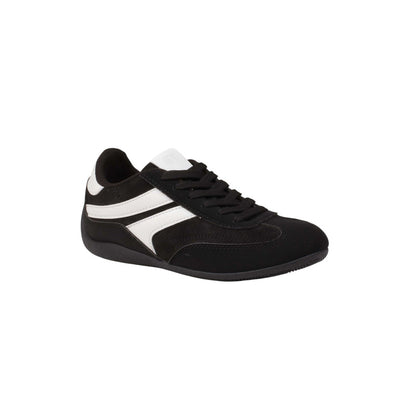 Suede Solid Sneakers – Black (SR-3546)