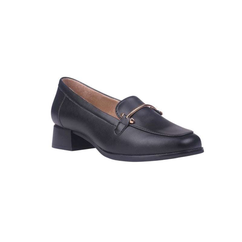 Classic Horsebit Loafer Heels – Black (SR-3578)
