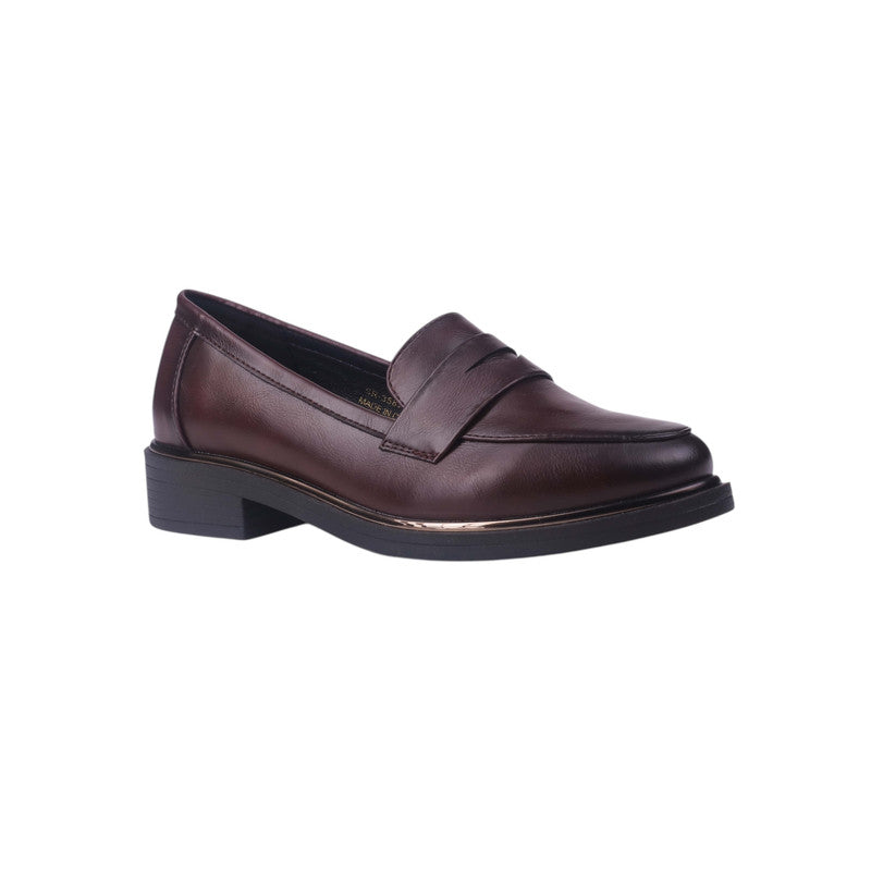 Classic Strap Loafer Shoes – Burgundy (SR-3587)
