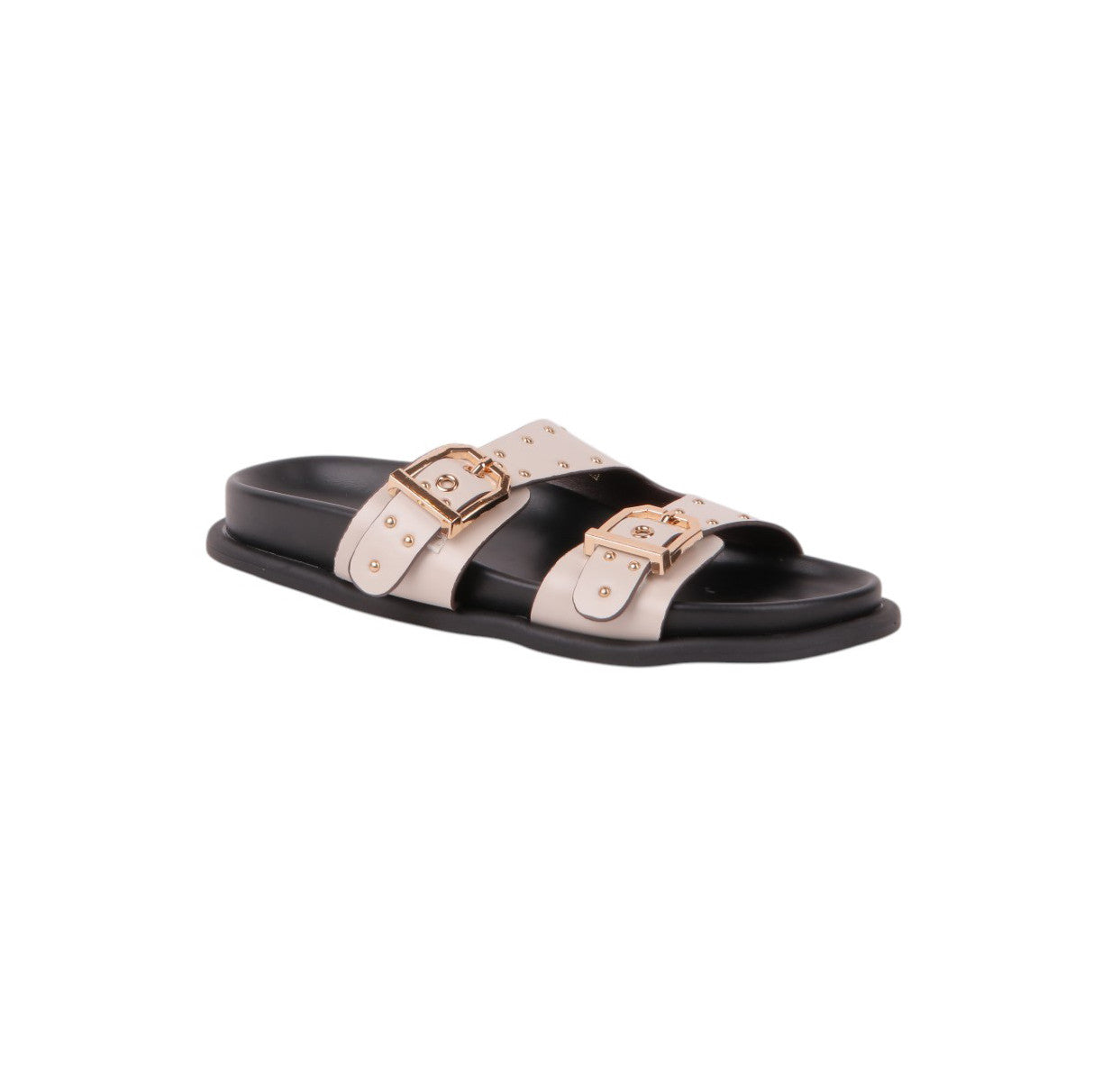 Buckle Design Flat Sandals – Off White (SR-3660)
