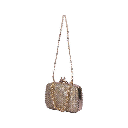 Rhinestone Embellished Clutch Bag – Gold (SR-B1866)