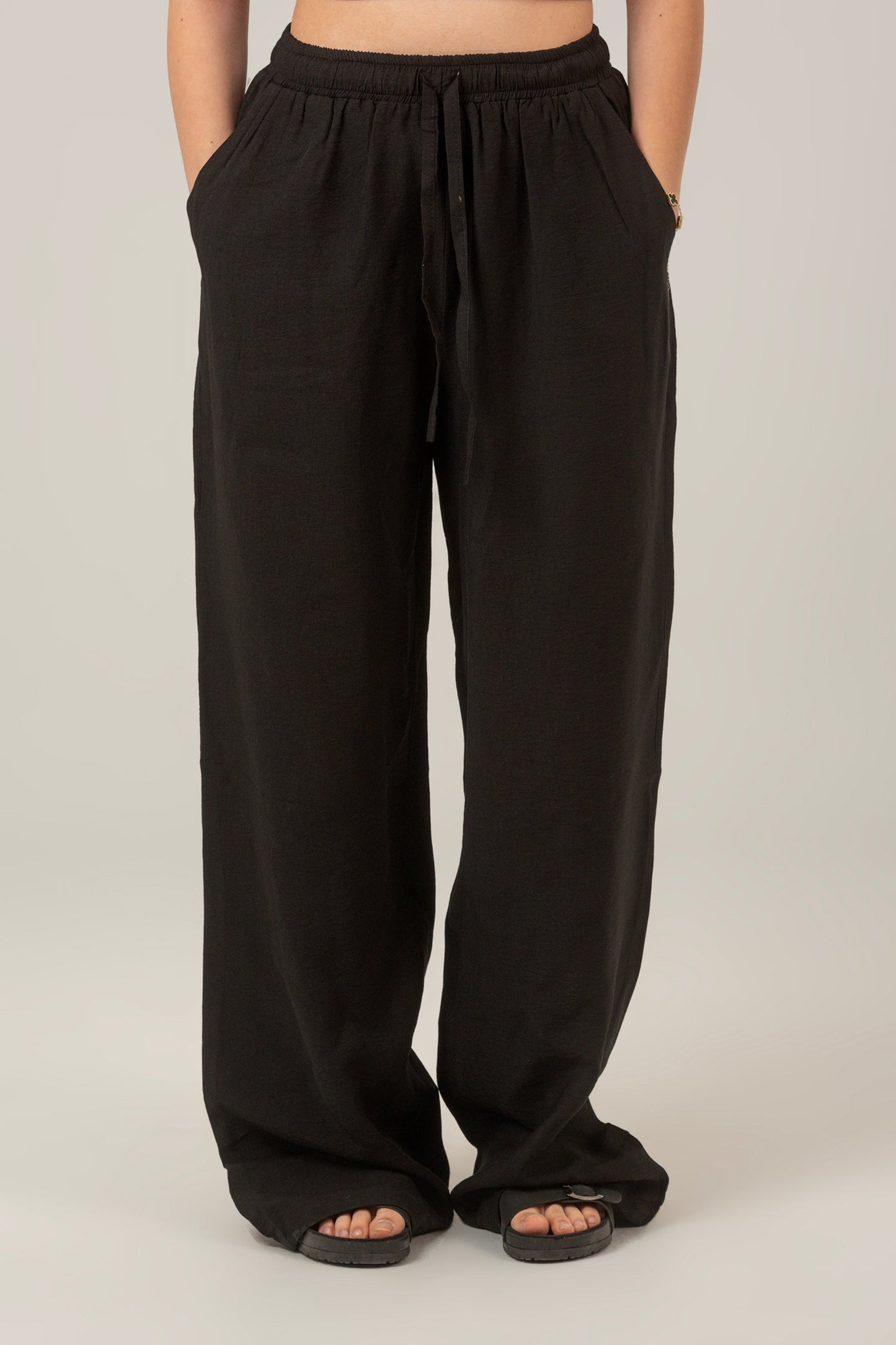 Linen High Waist Pants