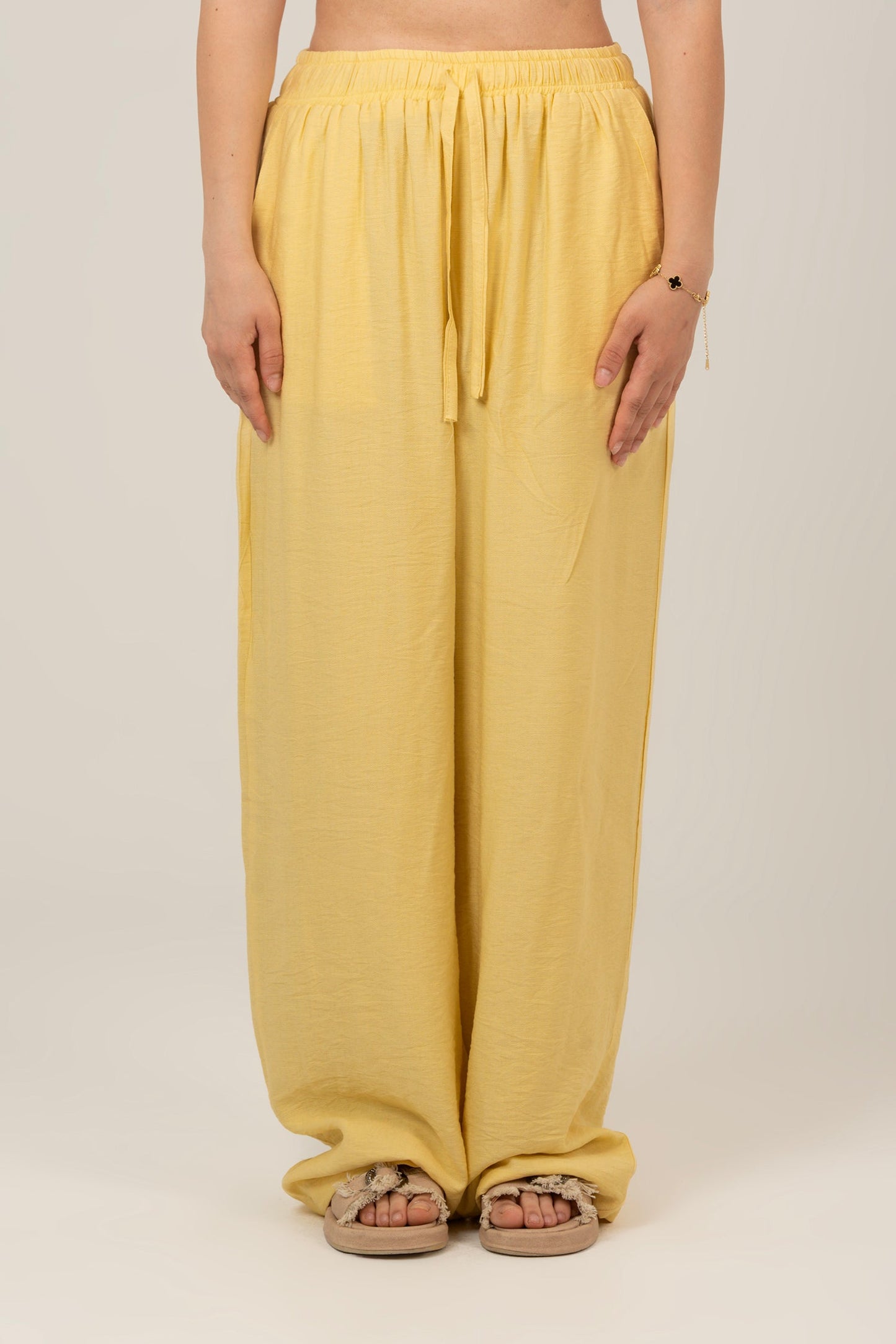 Linen High Waist Pants