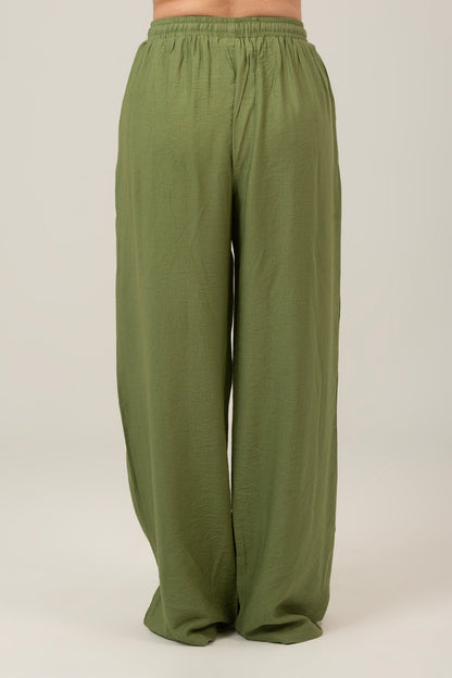 Linen High Waist Pants