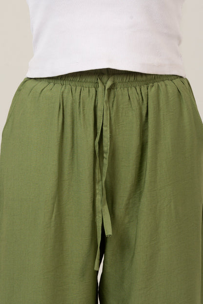 Linen High Waist Pants