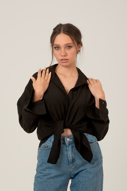 Linen Oversized Loose Fit Shirt