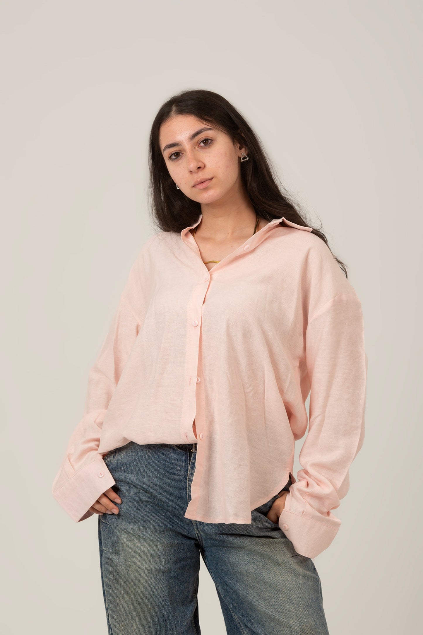 Linen Oversized Loose Fit Shirt