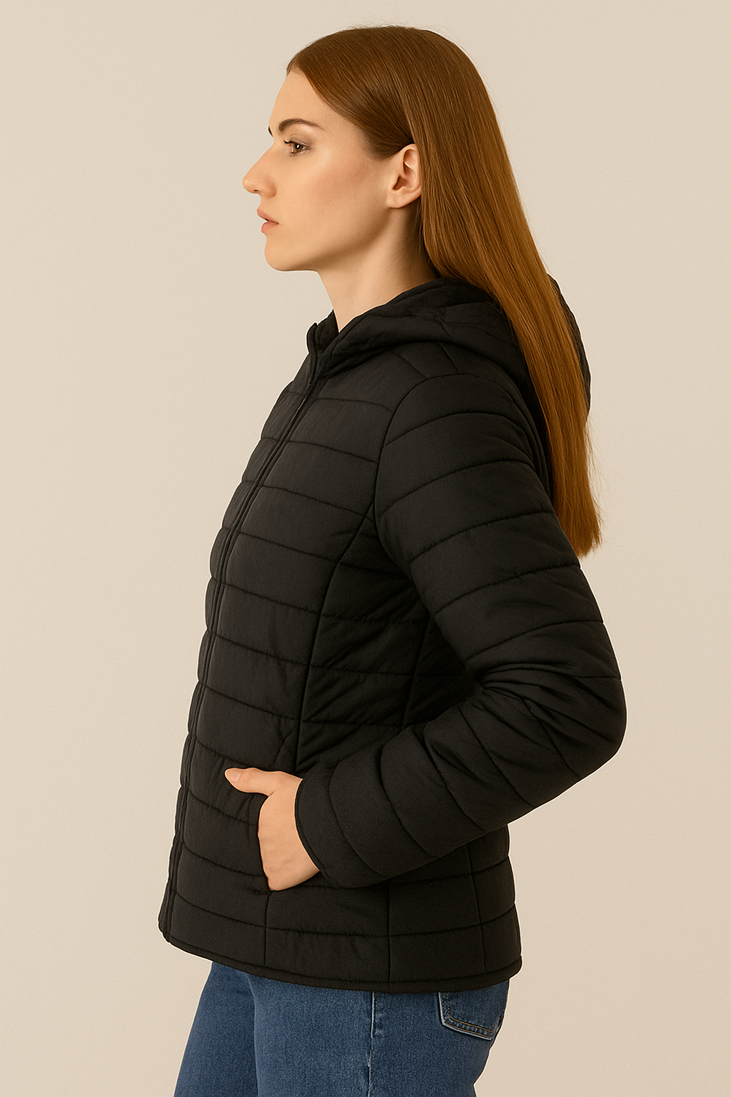 Spanish Bamboo Padded Unisex Bomber Jacket – Black