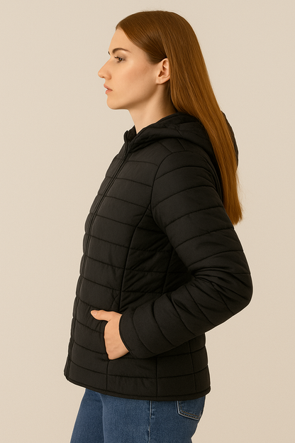 Spanish Bamboo Padded Unisex Bomber Jacket – Black