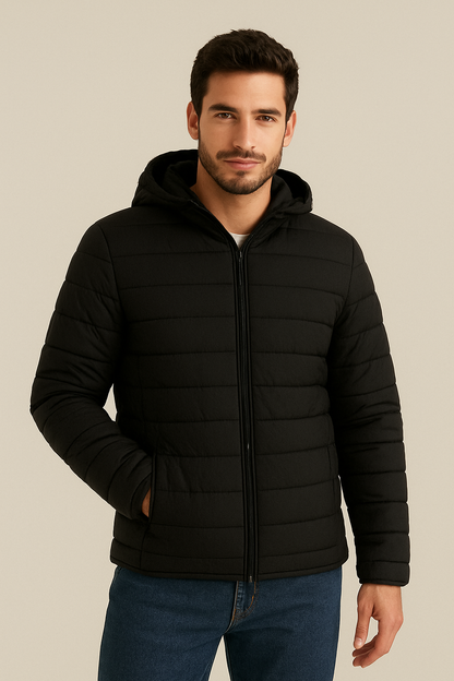 Spanish Bamboo Padded Unisex Bomber Jacket – Black