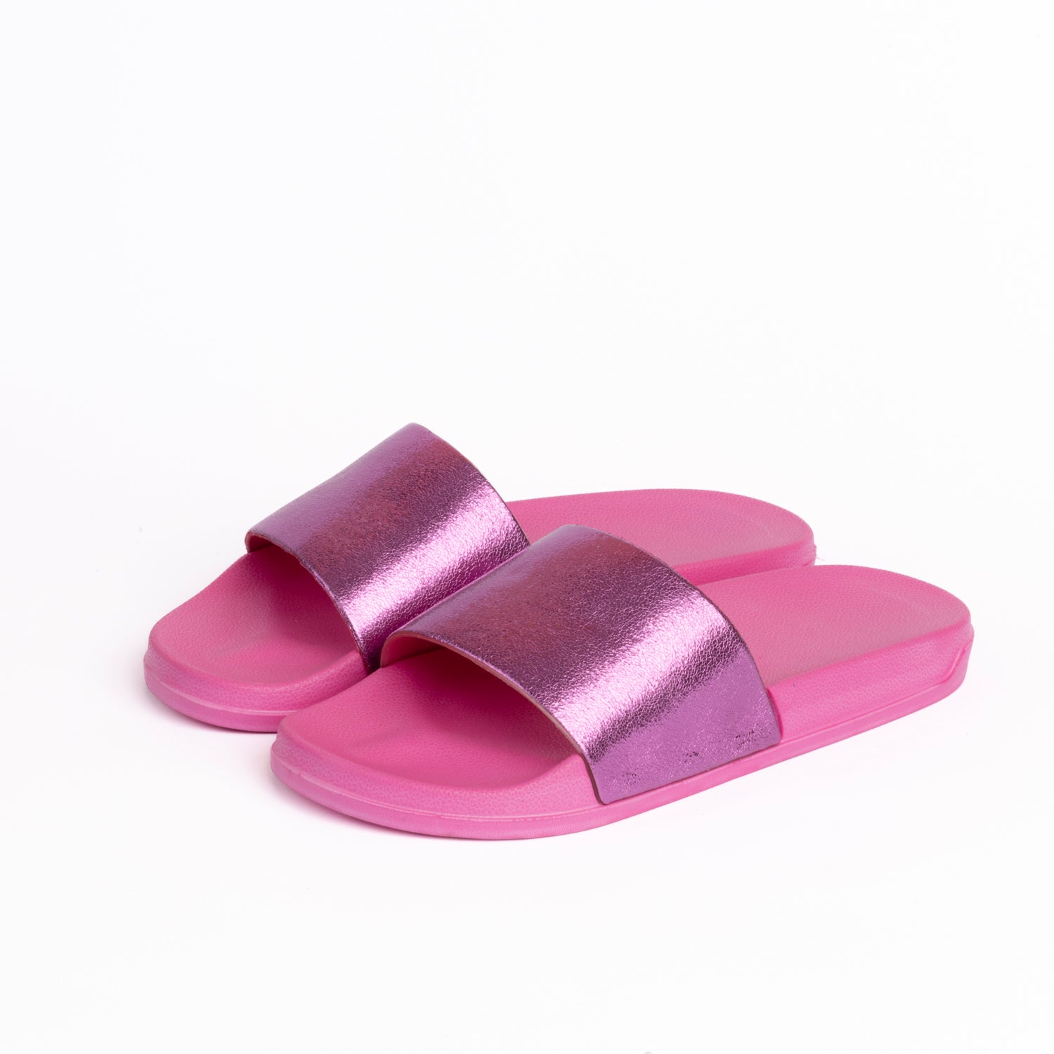 EVA GALAXY Metallic Slippers - Fuchsia
