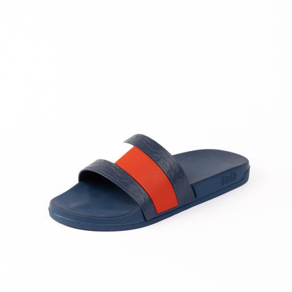 EVA Textured TOMAS MEN Slippers - Navy & White