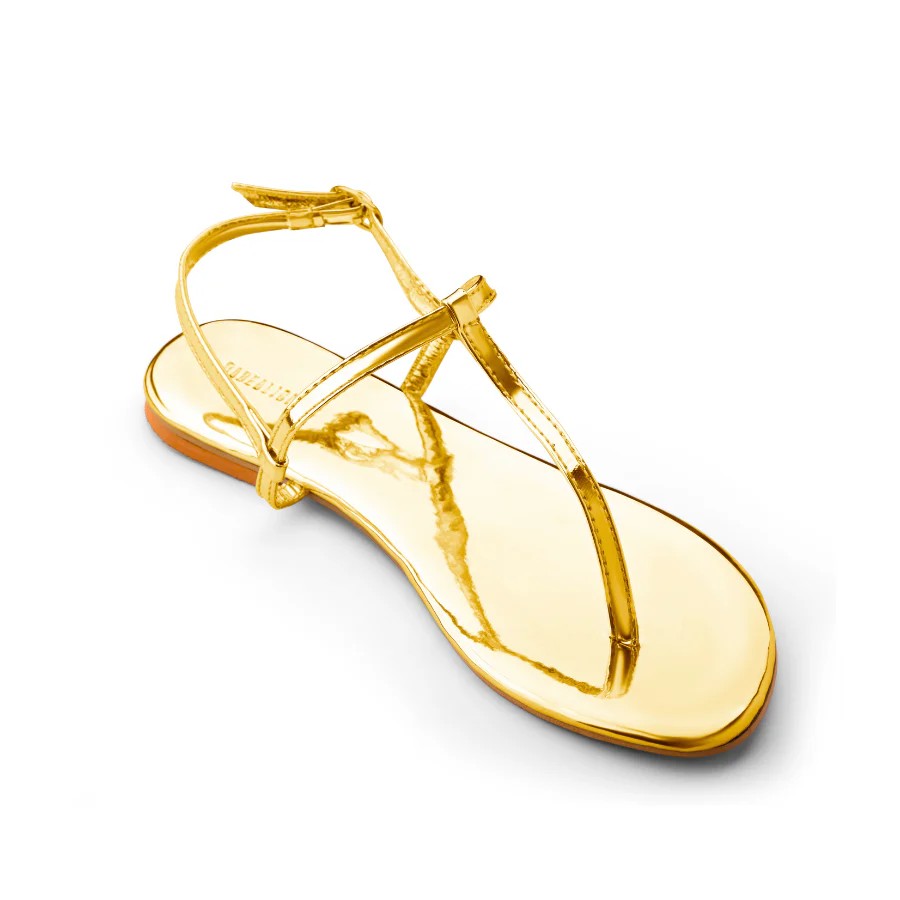 Tira Gold Sandals