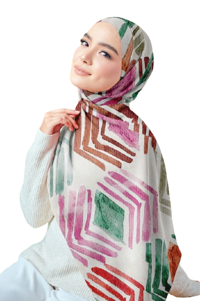 Printed Chiffon Crepe Scarf