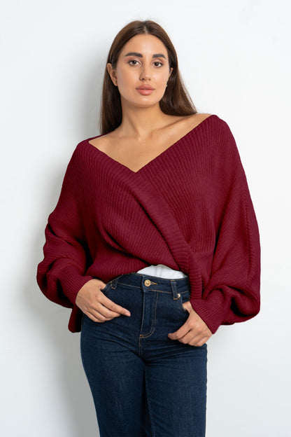 Twisted Knitted Pullover