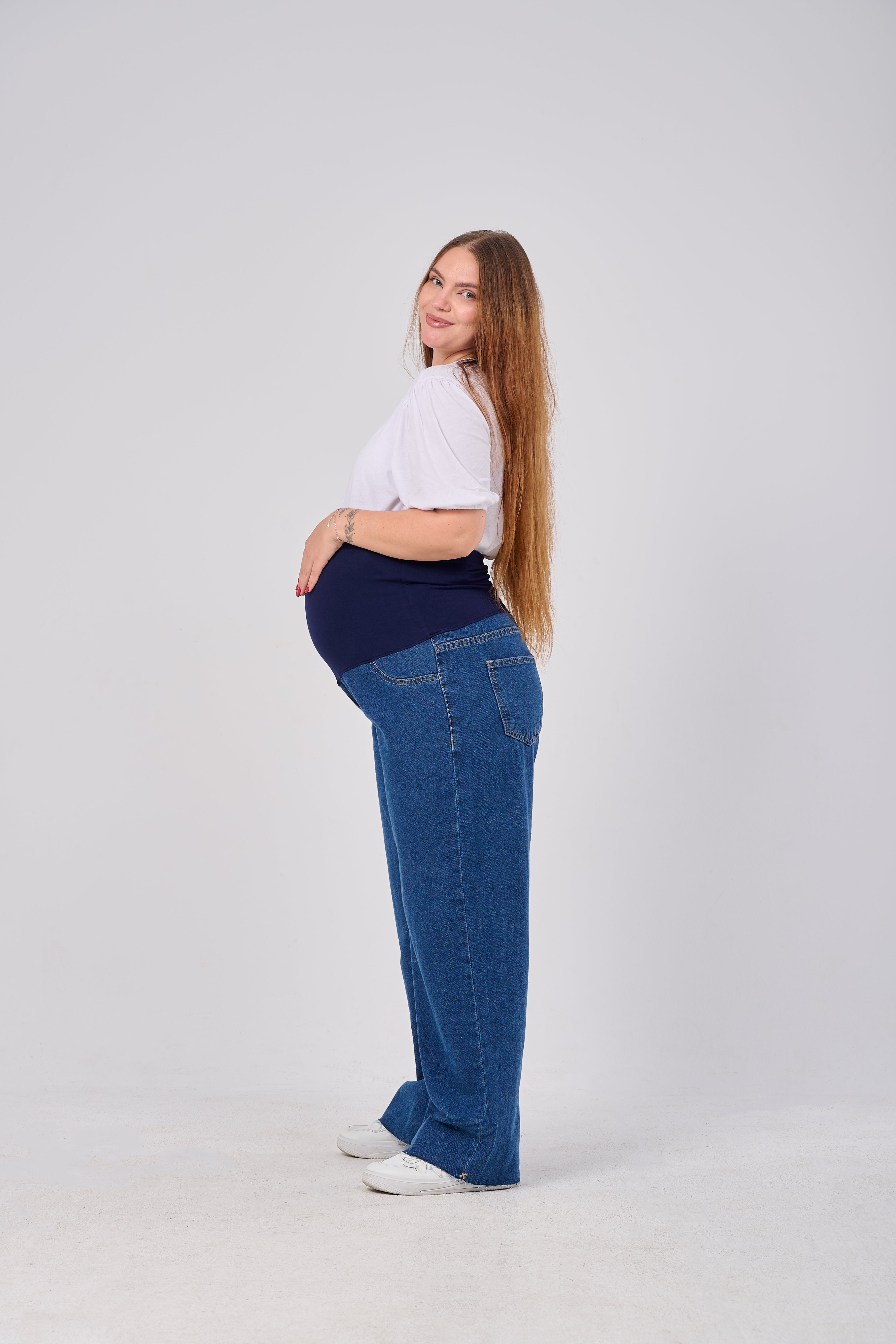 Maternity Boyfriend Jeans - Blue