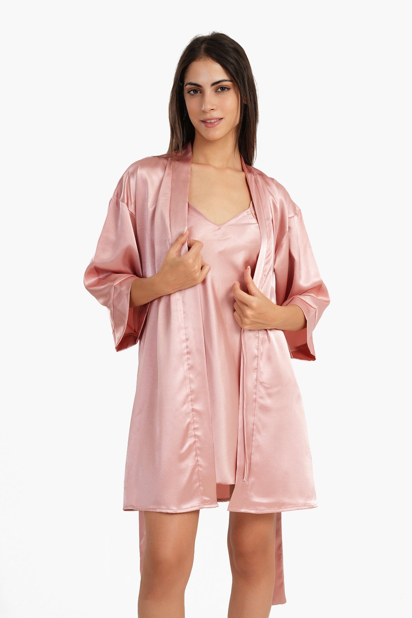 Short Satin Robe