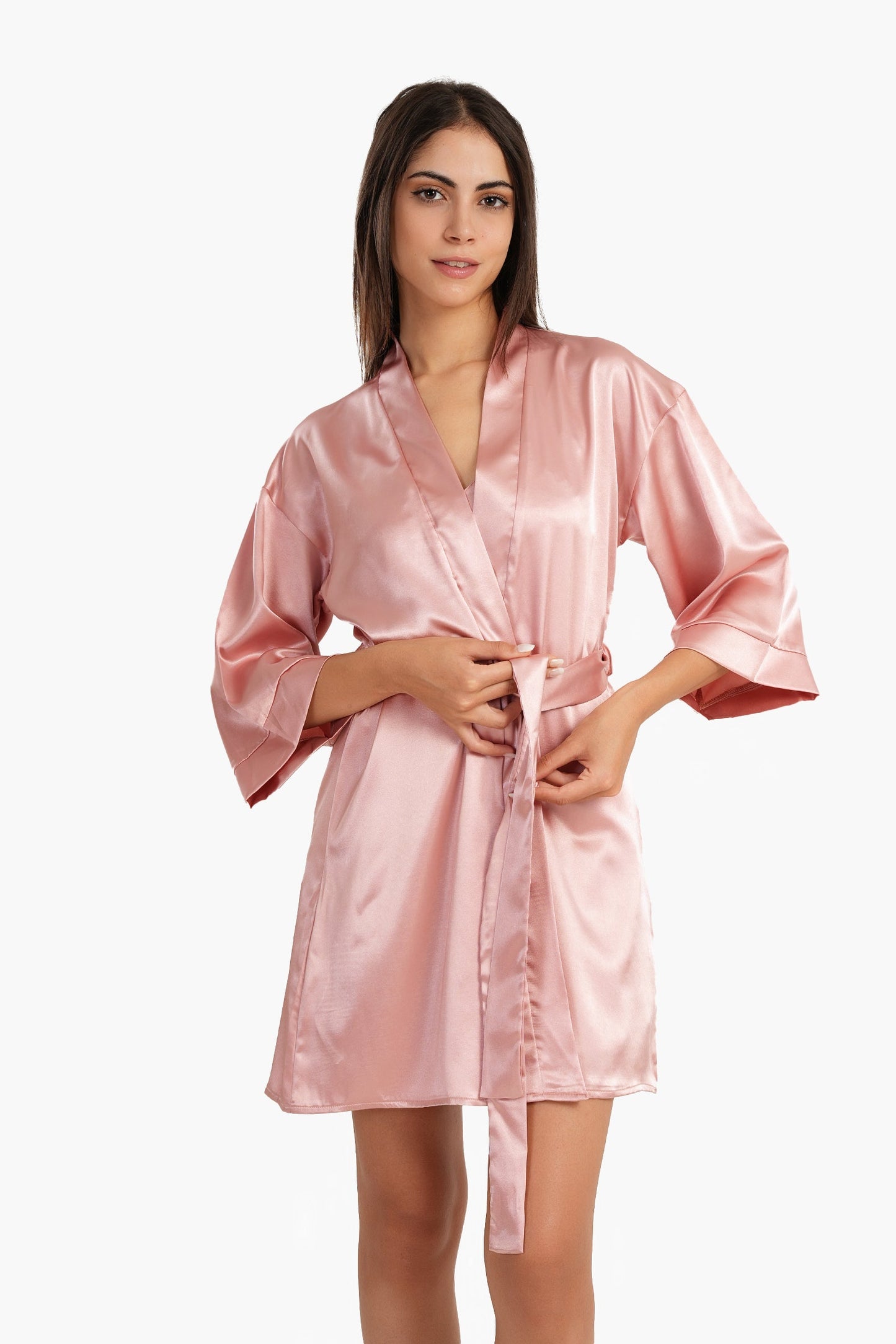 Short Satin Robe