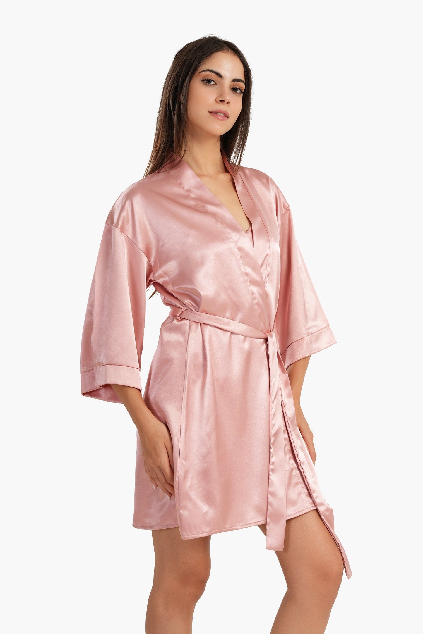 Short Satin Robe