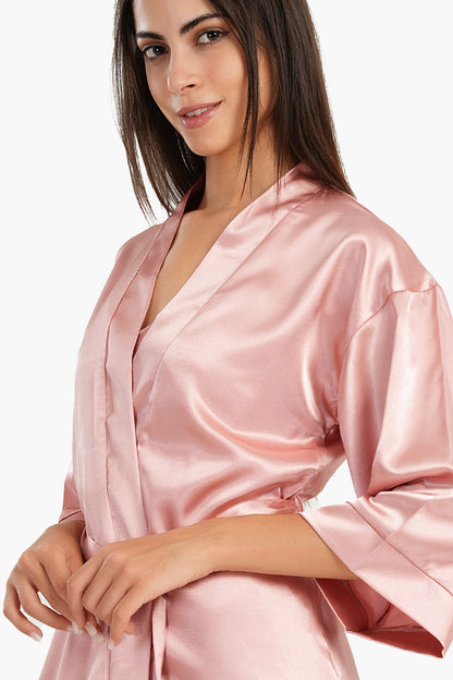 Short Satin Robe