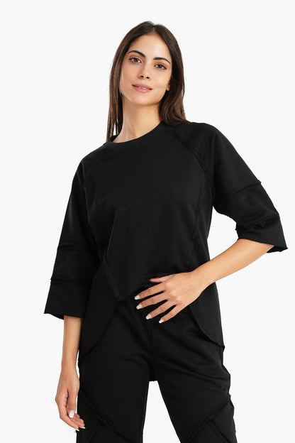 Lounge Sweatshirt with 3/4 Sleeves