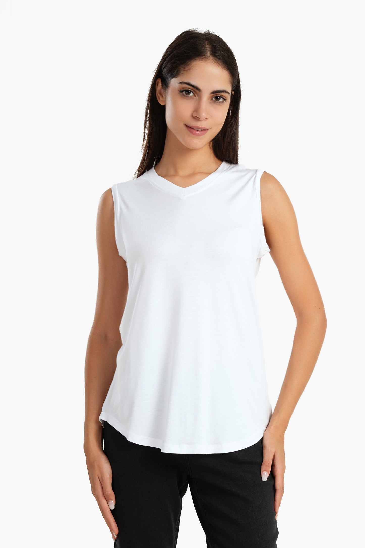 V-Neck Viscose Top