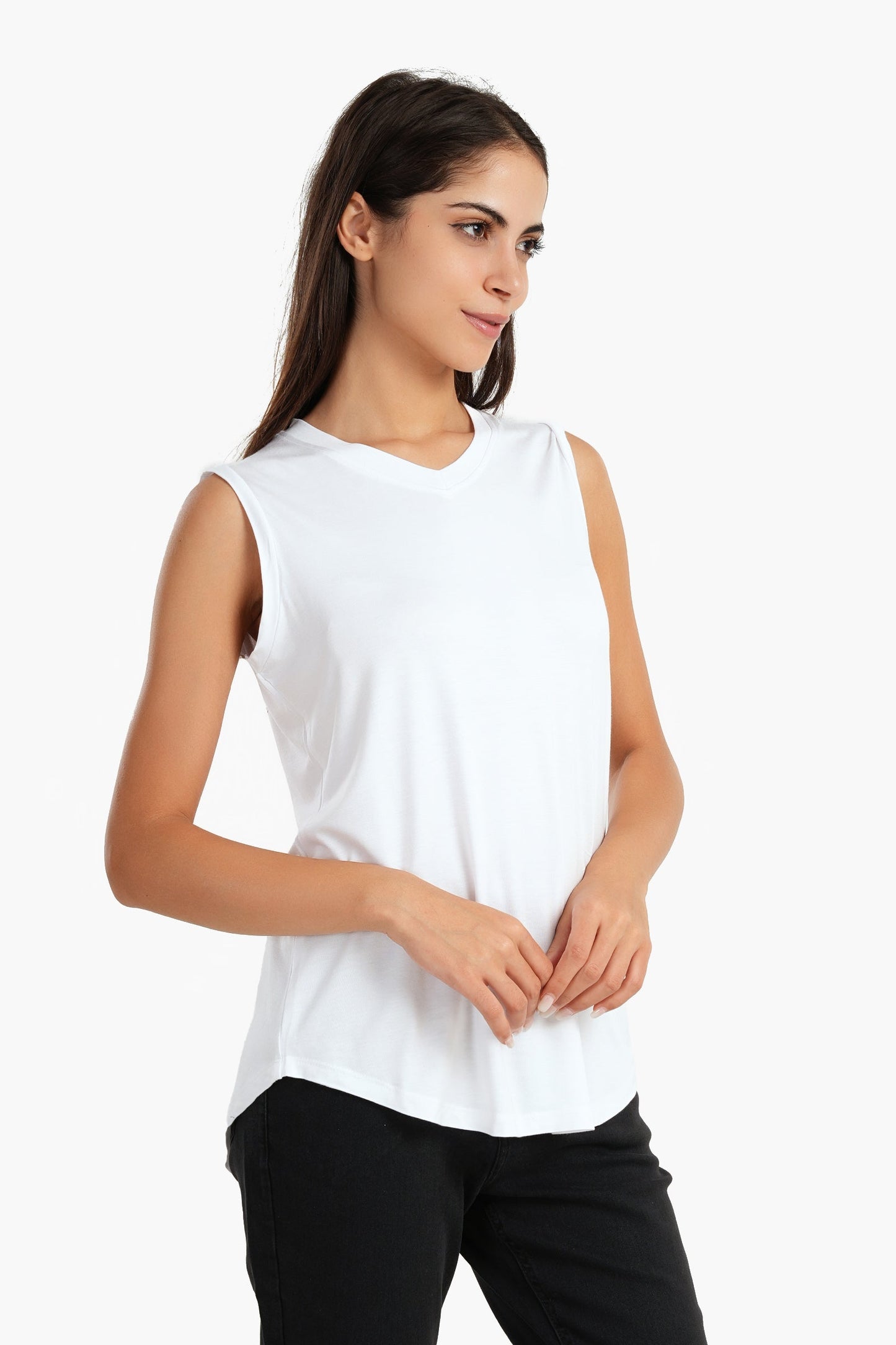 V-Neck Viscose Top