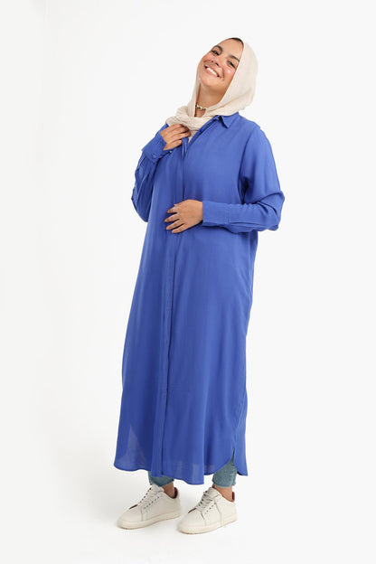 Voile Plain Shirt Dress