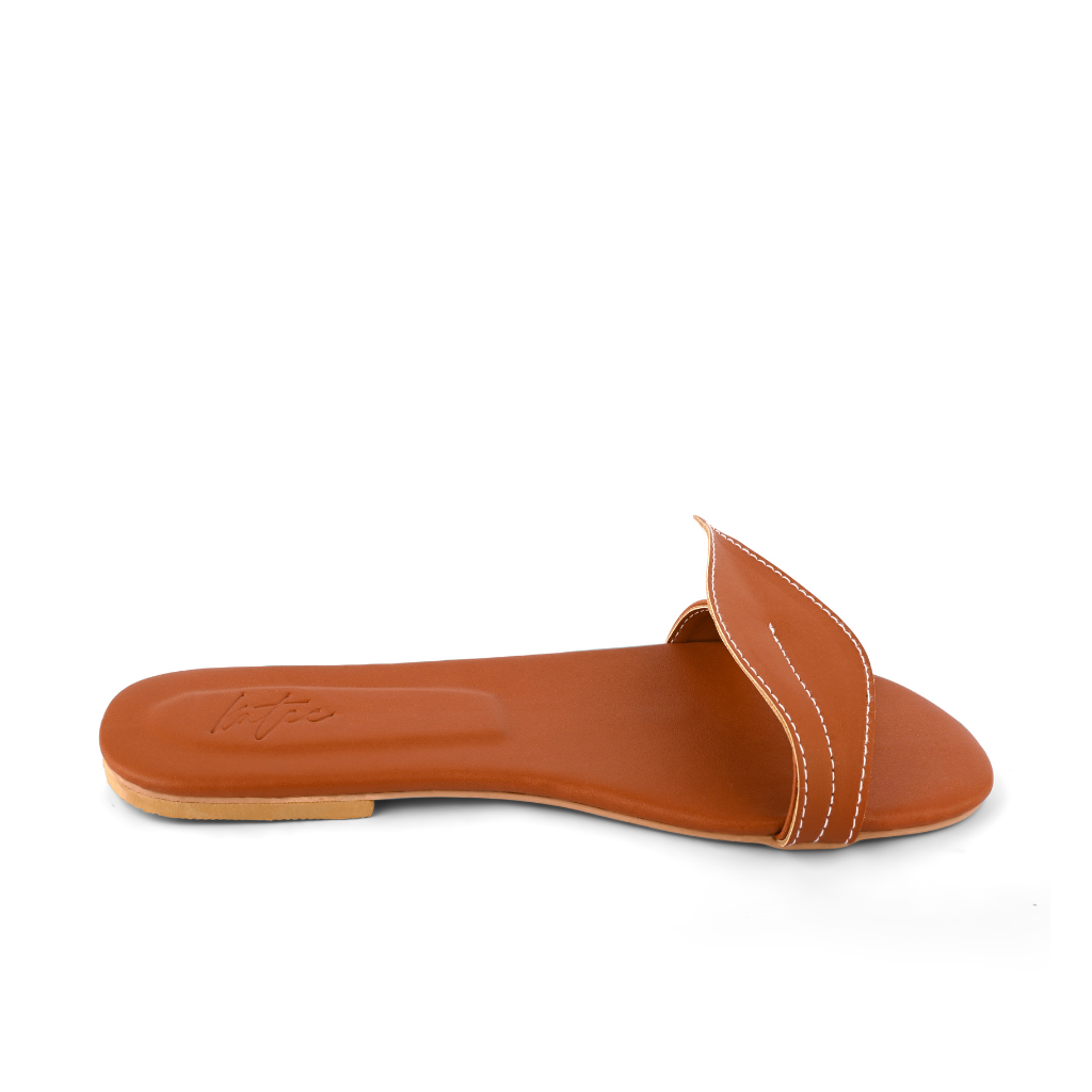 Leather Soltera Slippers - Tan