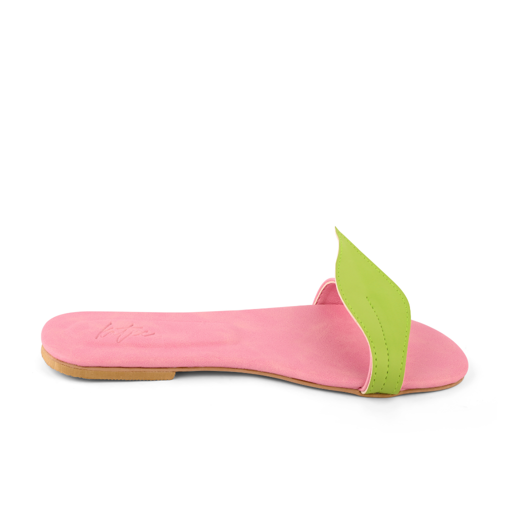 Faux Leather Soltera Fresh Slippers - Multicolor